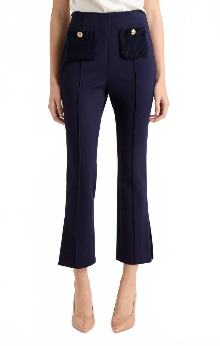 NEW CINQ A SEPT paulette cropped skinny pant in navy